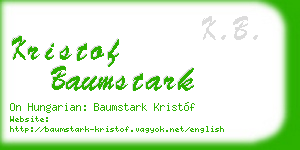 kristof baumstark business card