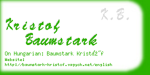 kristof baumstark business card